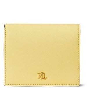 Ralph Lauren Compact Trifold Leather Billfold Wallet - Yellow
