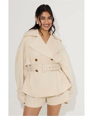 Odd Muse Trench Jacket Coat - Natural
