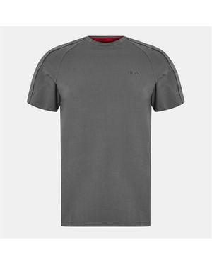 HUGO Sporty Tape T Shirt - Grey
