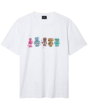 Paul Smith Ps Robot T-Shirts Sn54 - White