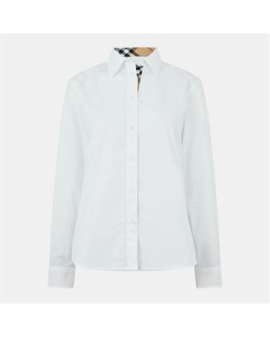 Burberry Burb Check Trim Shrt - White