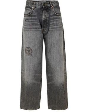 Balenciaga Wide Leg Jeans - Grey