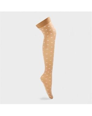 CASABLANCA Monogram Pattern Tights - White