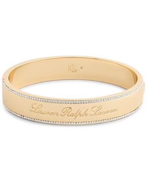 Ralph Lauren Lauren Ralph Lauren & Crystal Logo Bangle - Natural