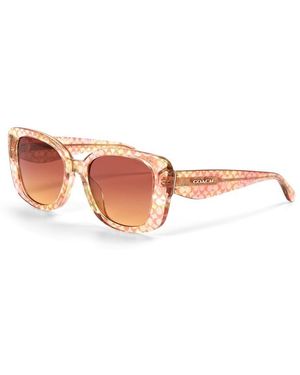 COACH 0Hc8450U Oversized Sunglasses - Pink