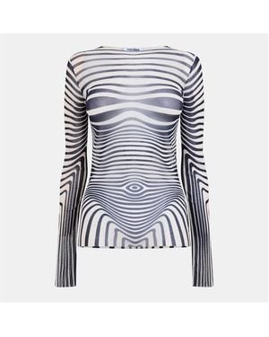 Jean Paul Gaultier Morph Long Sleeve T-Shirt - Blue