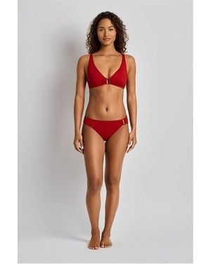 Ralph Lauren Ring-Front Hipster Bikini Bottoms - Orange