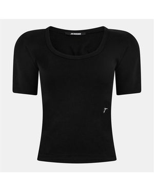 Jacquemus Top With Shoulder Pads - Black