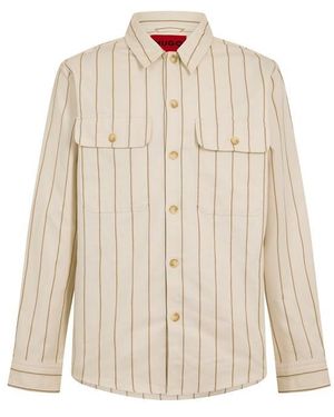 HUGO Ernius Long Sleeve Oxford Shirt - White