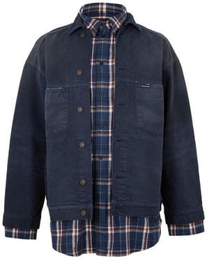 Balenciaga Bal Patch Shrt Jkt Sn63 - Blue