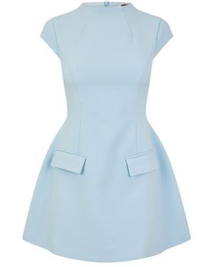 Odd Muse Cap Sleeve Mini Dress - Blue
