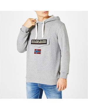 Napapijri Burgee Logo Hoodie - Grey