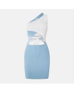 Off-White c/o Virgil Abloh Long Maxi Dress - Blue