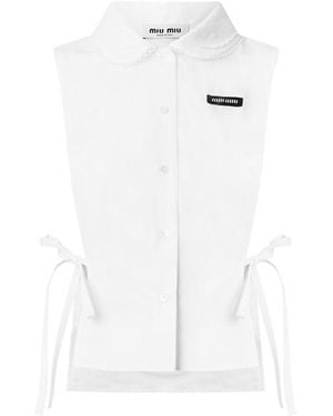 Miu Miu Popeline T-Shirt - White