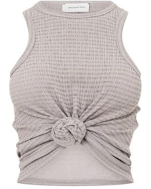Magda Butrym Top 01 Short Sleeve Plain Shirt - Grey
