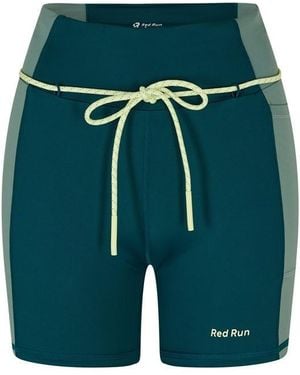 Red Run Skyline Cycling Shorts - Green