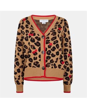 Never Fully Dressed Cherry Cadrie Cardigan - Brown