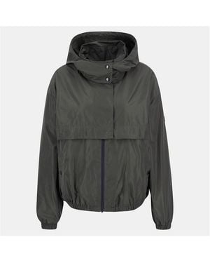 Barbour Lolita Showerproof Long Sleeve Concealed Hood Rain Anorak - Grey