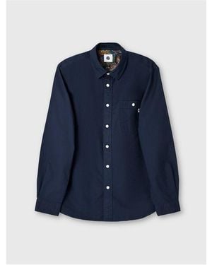 Pretty Green Long-Sleeve Plain Shirt - Blue