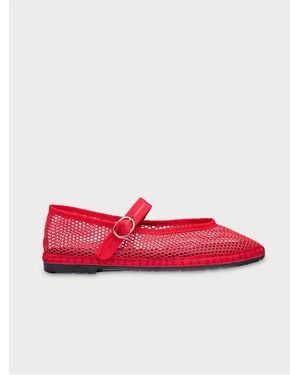 Flabelus Isabella Mesh Mary Jane - Red