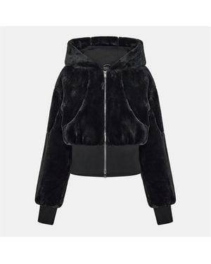 Moose Knuckles Rose De Bunny Insulated Bomber Jacket - Black