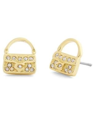COACH Tabby Stud Earrings - Yellow