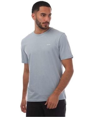HUGO Dero222 Logo Print T-Shirt - Blue