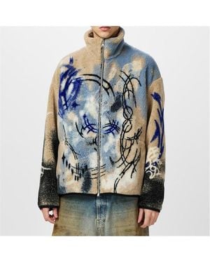 Acne Studios Teddy Jacquard Jacket - Blue