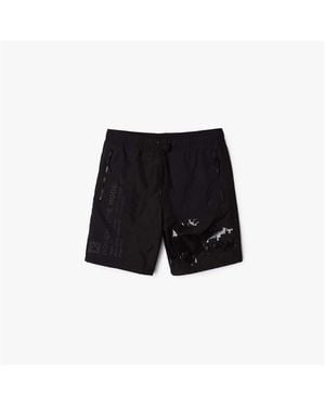 Lacoste X Minecraft Nylon Bermuda Shorts - Black