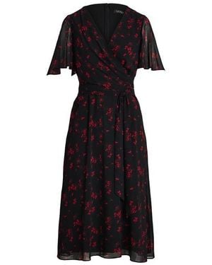 Ralph Lauren Abel Wrap Midi Dress - Black