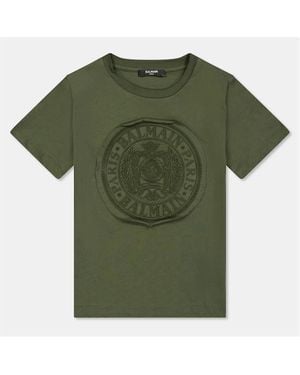 Balmain Logo T-Shirt Jn54 - Green