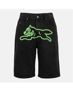 ICECREAM Denim Shorts - Green
