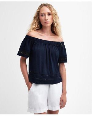 Barbour Ralee Off-the-shoulder Top - Blue