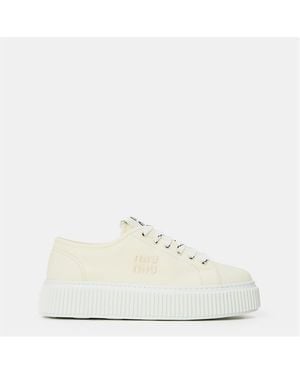 Miu Miu Miu Platform Trnr - White