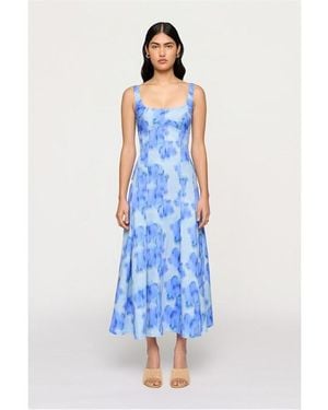 Clea Charlie Pleat Swing Dress - Blue
