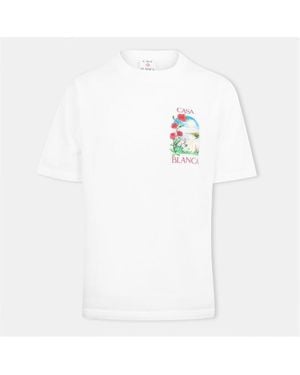CASABLANCA Casa Days Print Oversized T-Shirt - White