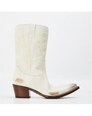 Prada Cowboy Boots - White