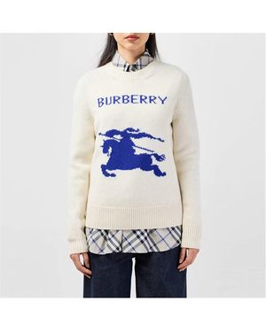 Burberry Ekd Wool Cashmere Jumper - White