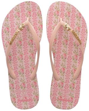 Havaianas X Loveshackfancy Slim Flip Flops - Pink
