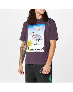 heron preston purple shirt