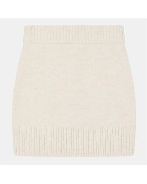 The Couture Club Emblem Knit Skirt - Natural