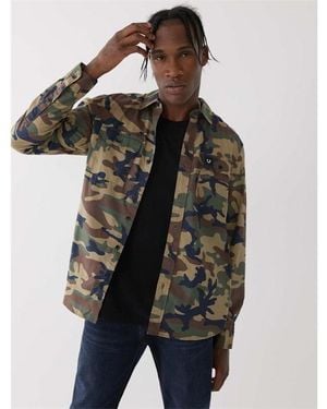 True Religion Tri Ndl Ls Shrt - Black