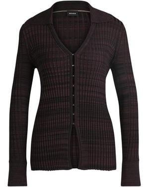 BOSS Focinta Knitted Top - Black