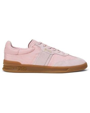 Polo Ralph Lauren Leather Court Trainers - Pink