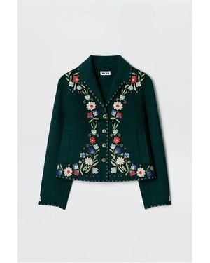 RIXO London Jude Wool Oversized-Fit Overcoat - Green