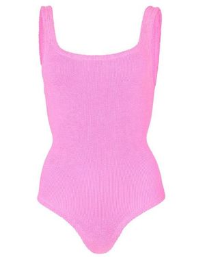 Hunza G Coverage Swim Scoop Neck Swimsuit - Purple
