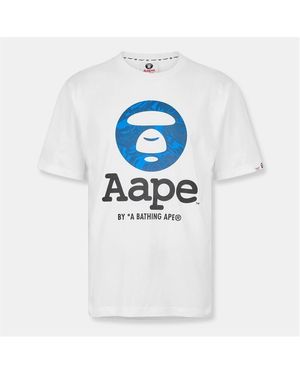 Aape Og Moon Face Oversized T-Shirt - Blue