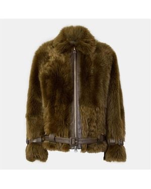 Tom Ford Shearling Jacket - Green