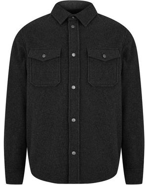Woolrich Alaskan Melton Plain Overshirt - Blue