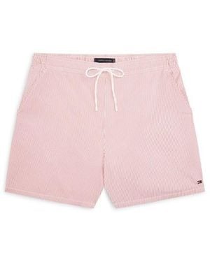 Tommy Hilfiger Ithaca Medium Seersucker Swim Shorts - Pink